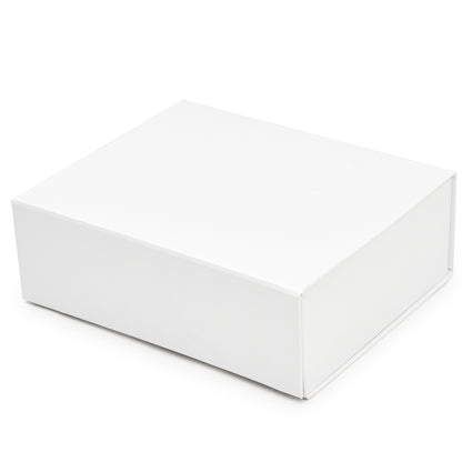 Premium White Magnetic Rigid Gift Box – 10x8x2 Inches | Grownex Packaging | Hamper Box