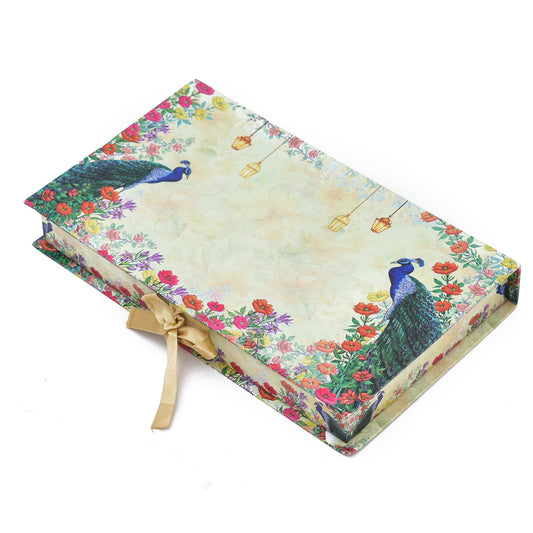 1 Kg Beige Peacock 4 Line Premium File Sweet Box Grownex Packaging Sweet Box