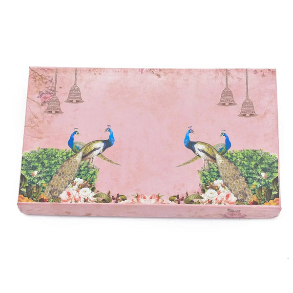 1 Kg Pink Peacock Design 4 Line Premium Sweet Packaging Box | Grownex Packaging | Sweet Box
