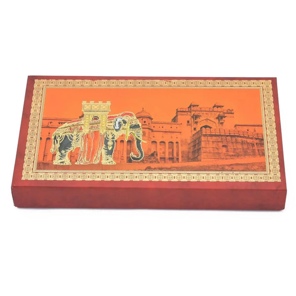 1 Kg Red Elephant Foil 4 Line Premium Sweet Box | Grownex Packaging | Sweet Box