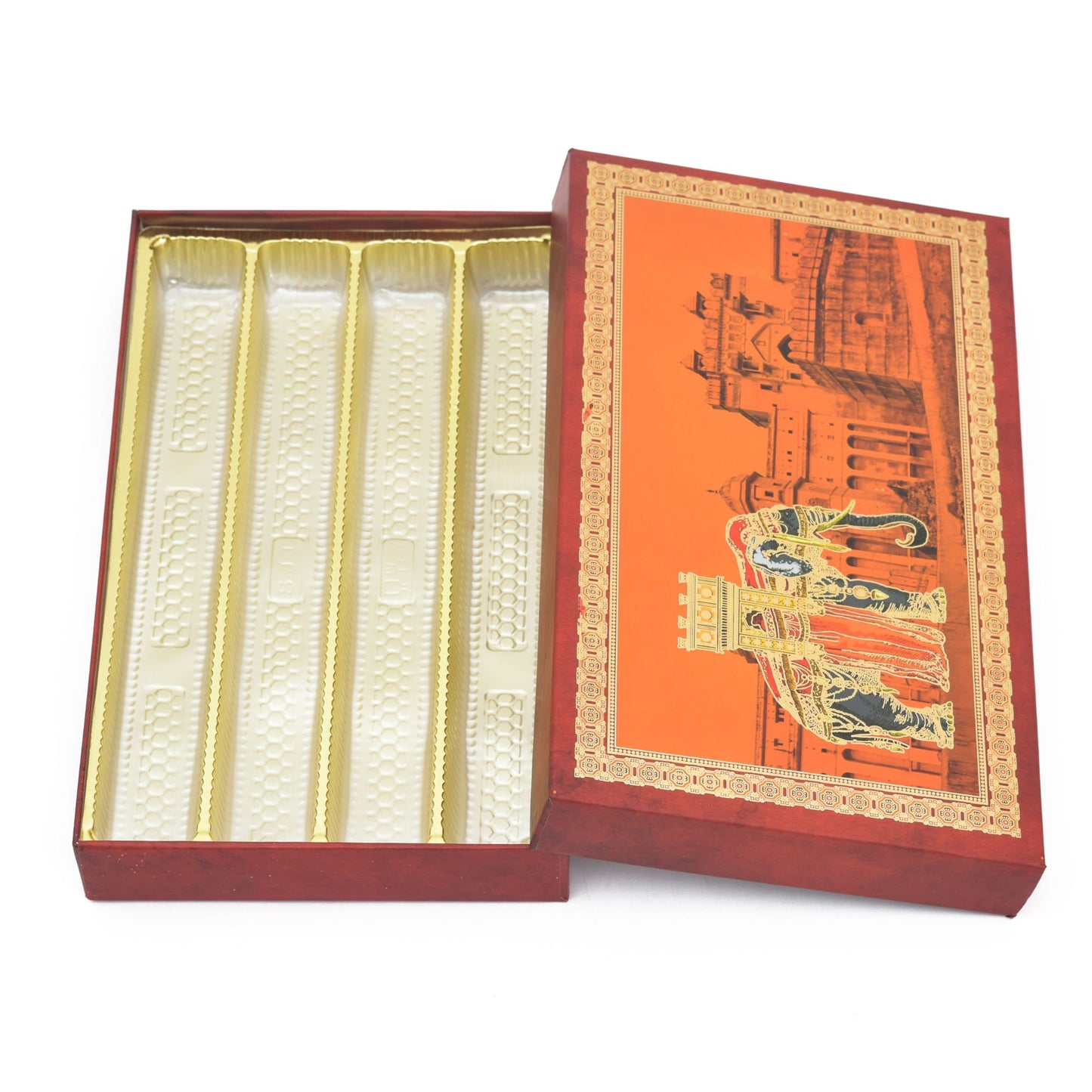 1 Kg Red Elephant Foil 4 Line Premium Sweet Box Grownex Packaging Sweet Box
