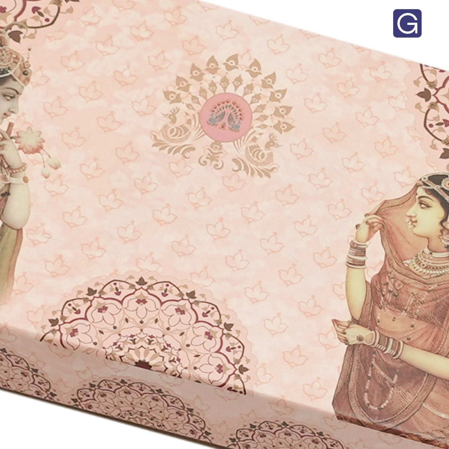 Radha Krishna Print 4 Line Sweet Box | 500gm Premium Mithai Gifting Box