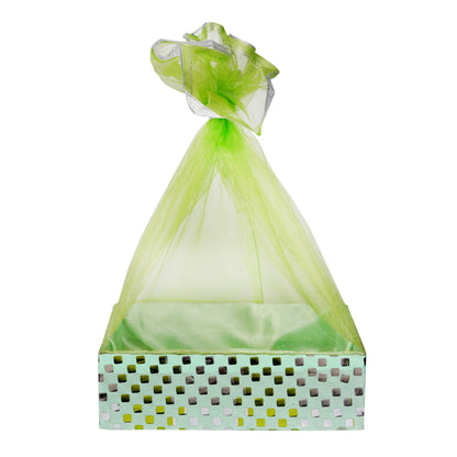 4 Jar Hamper Basket Lime Green