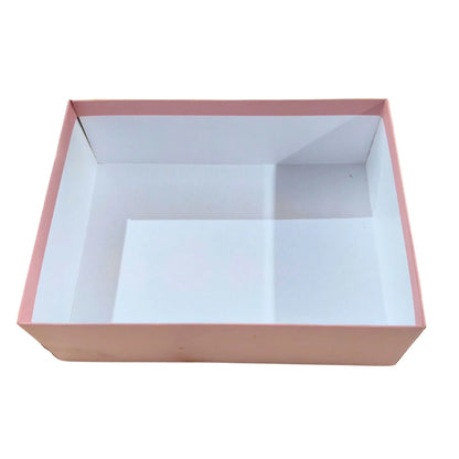 Holi Print Hamper Box 23.6 × 20.3 × 6.4 cm – Pink Kappa Board Food Safe Gift Box | Grownex Packaging | Hamper Box