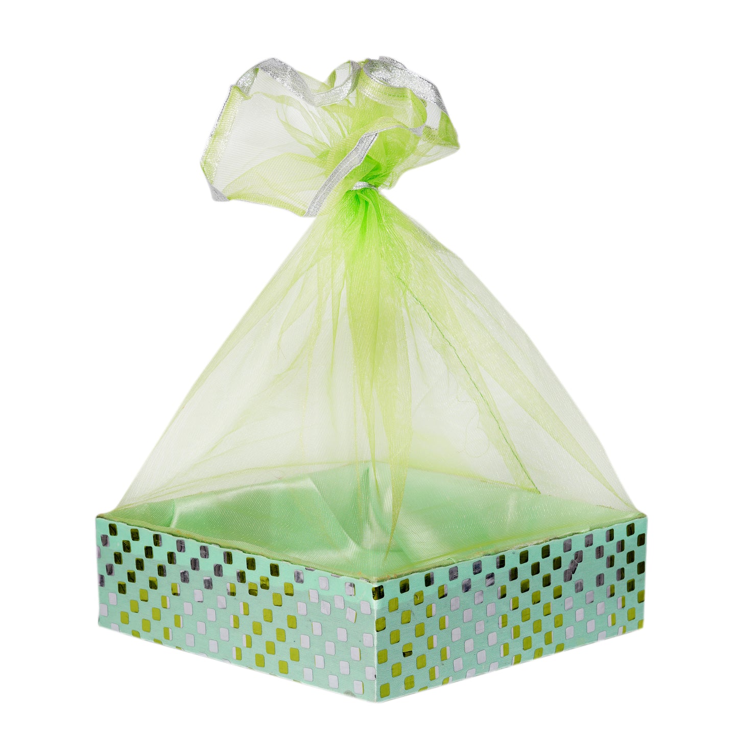 4 Jar Hamper Basket Lime Green