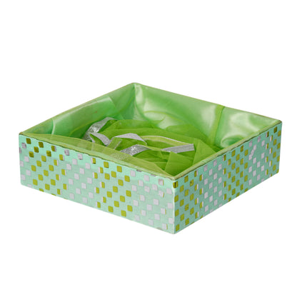 4 Jar Hamper Basket Lime Green