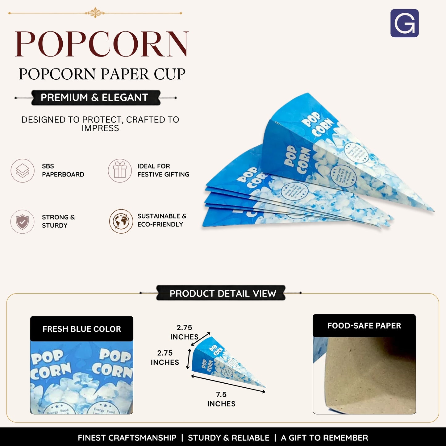 Paper Popcorn Cups | Party & Movie Night Packaging