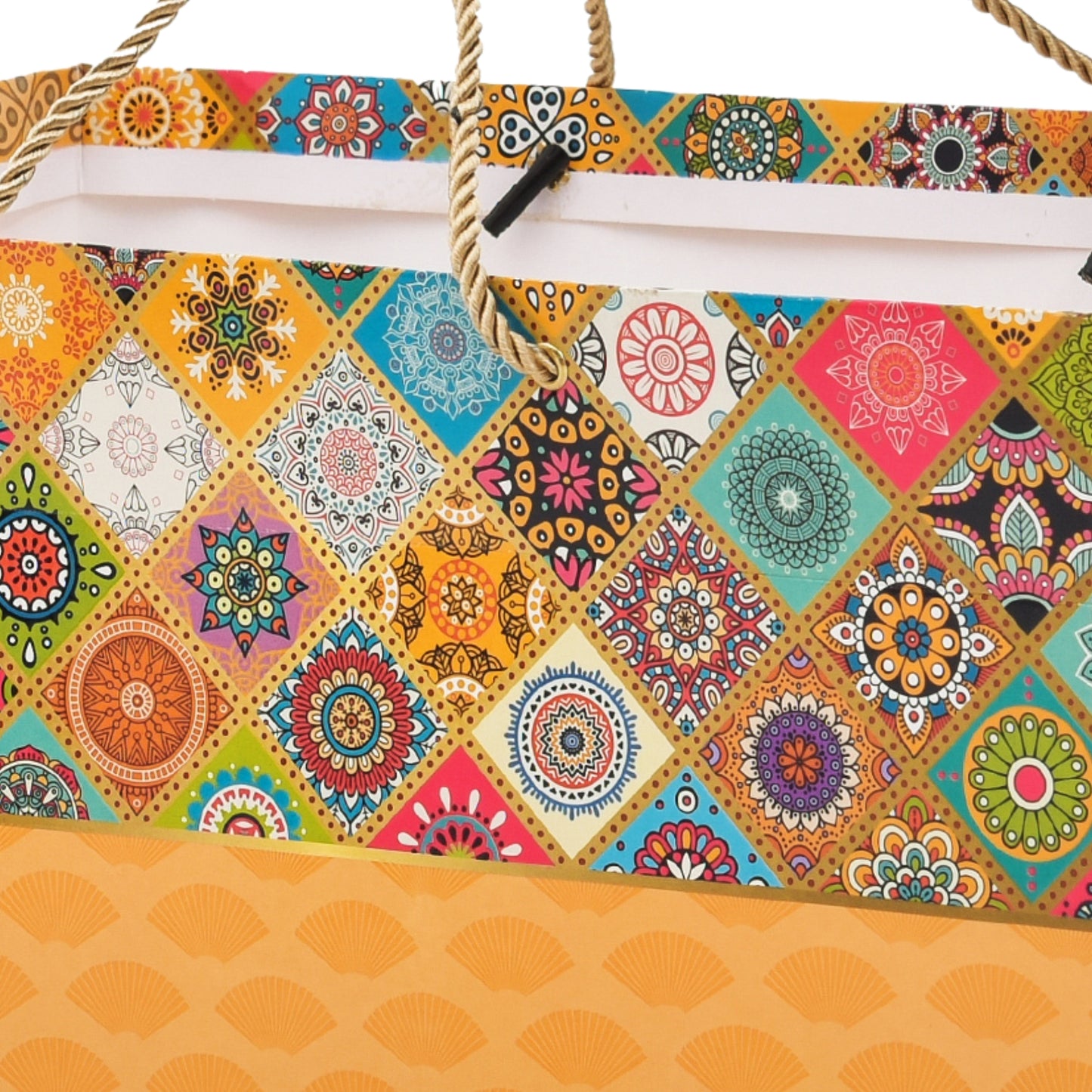 Texture Design Paper Gift Bag 13x8.5x6 Inch | Premium Gift Shop & Festive Event Packaging