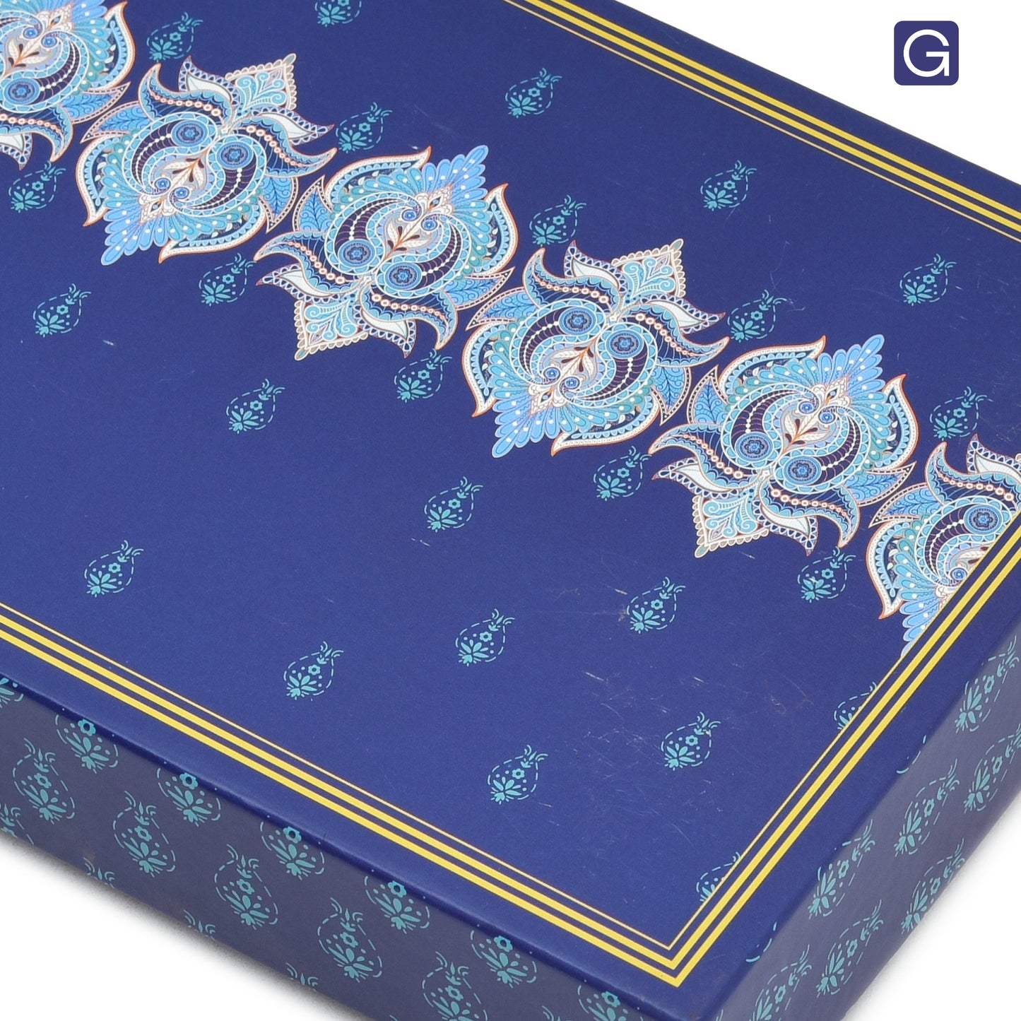 Royal Blue Designer Sweet Box | 500gm Premium Mithai Gift Packaging Box