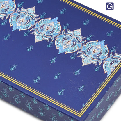 Royal Blue Designer Sweet Box | 500gm Premium Mithai Gift Packaging Box