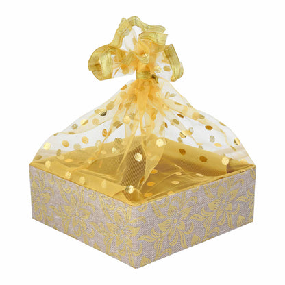 4 Jar Hamper Basket Golden Jute