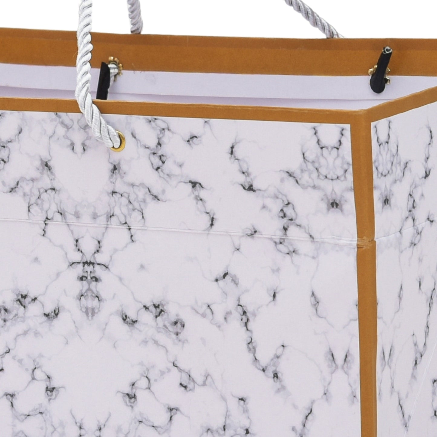 Marble Texture Print Paper Gift Bag 13x8.5x6 Inch | Luxury Corporate & Festive Hamper Packaging