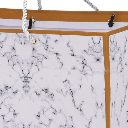 Marble Texture Print Paper Gift Bag 13x8.5x6 Inch | Luxury Corporate & Festive Hamper Packaging
