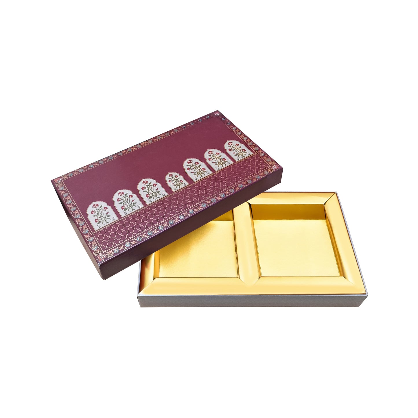 Cherry Red Foil Print Premium Dry Fruit Box