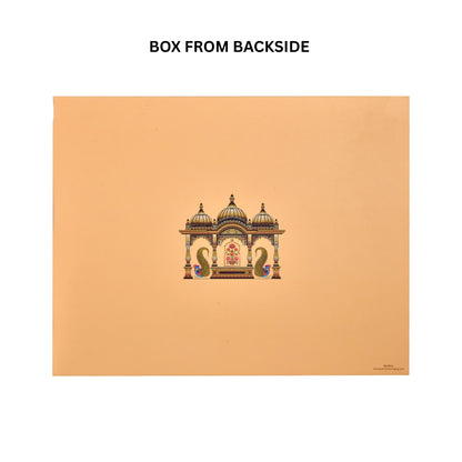 Rajwadi Pooja Theme Foil Print  Lawana Box  | Premium Shagun & Wedding Gift Box