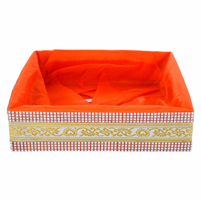 4 Jar Hamper Basket Orange