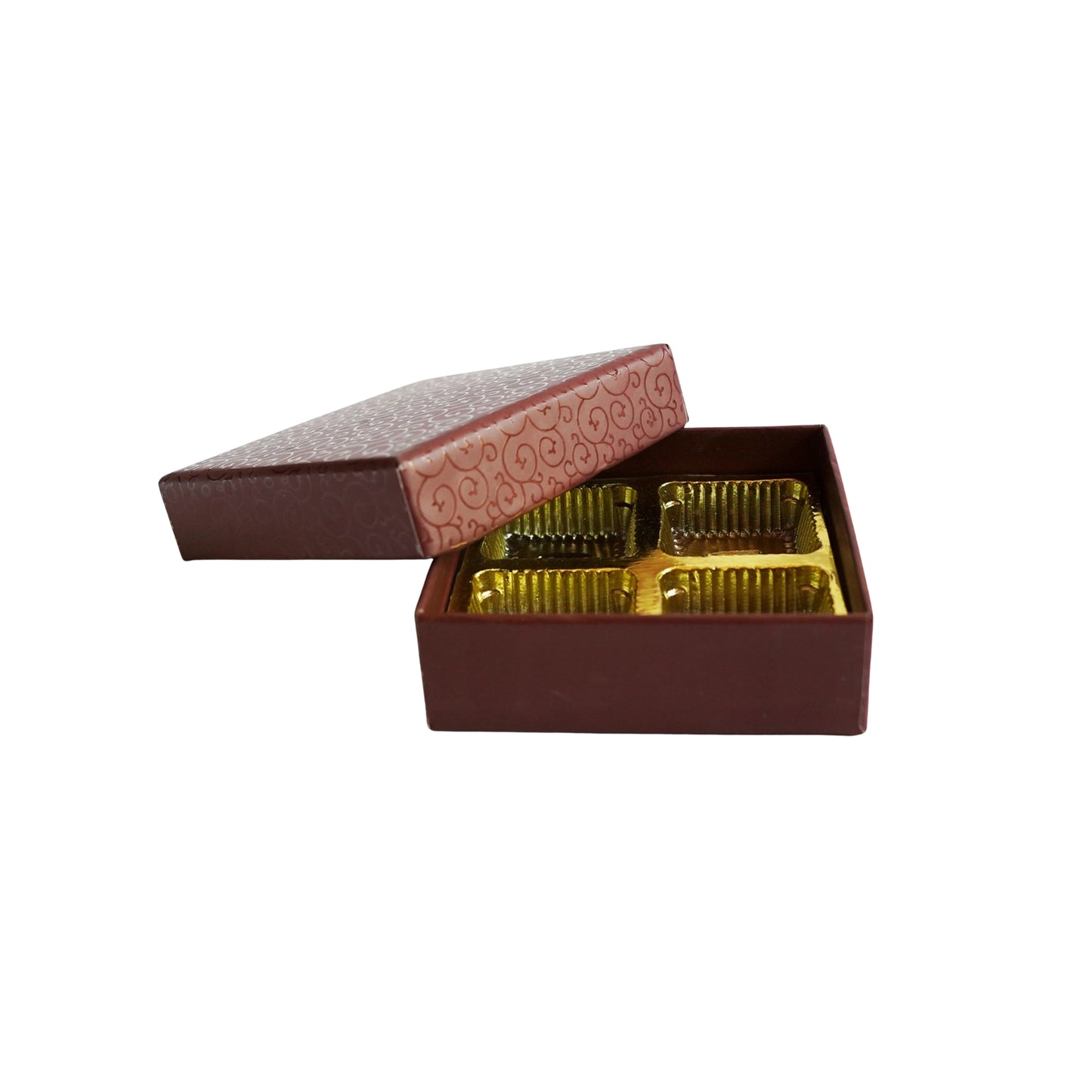 Brown 4 Cavity Chocolate Box