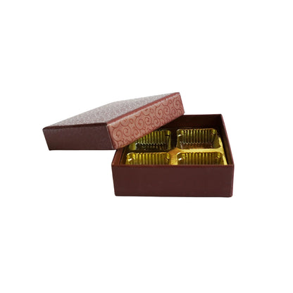 Brown 4 Cavity Chocolate Box
