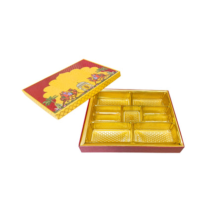 Rajasthani Theme Foil Print Lawana Box  | Premium Shagun & Wedding Gift Box