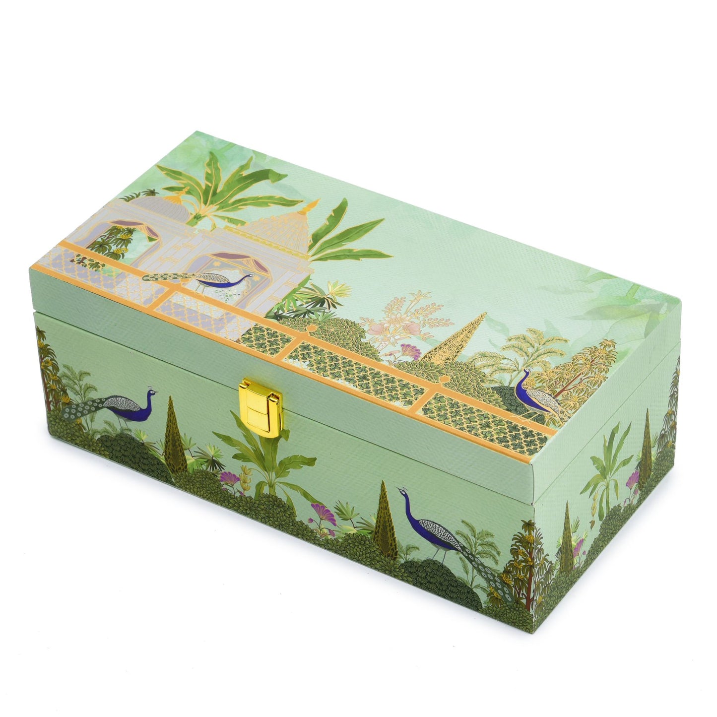 2 Jar Green Garden Theme Wooden Gift Box | Grownex Packaging | wooden box