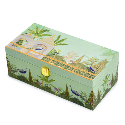 2 Jar Green Garden Theme Wooden Gift Box | Grownex Packaging | wooden box
