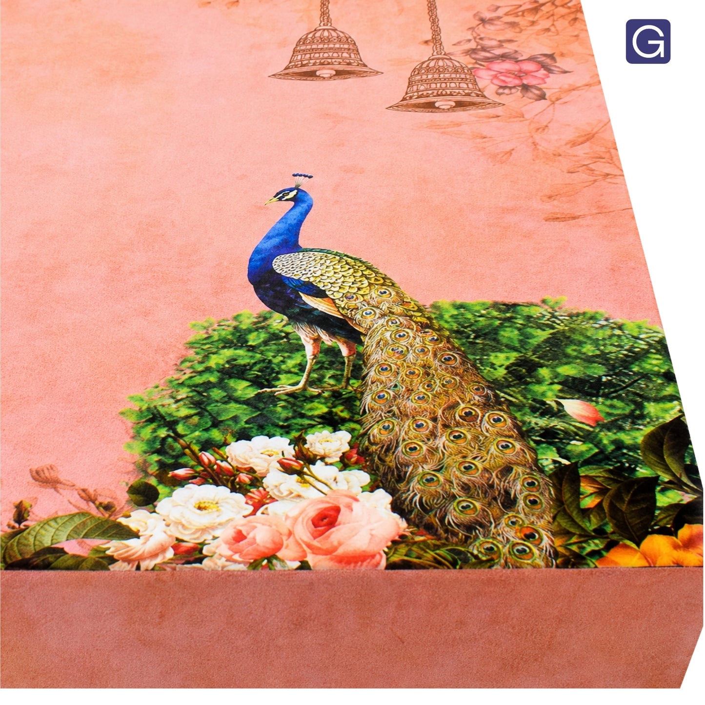 Pink Peacock 4 Line Sweet Box | 500gm Premium Mithai Gifting Box