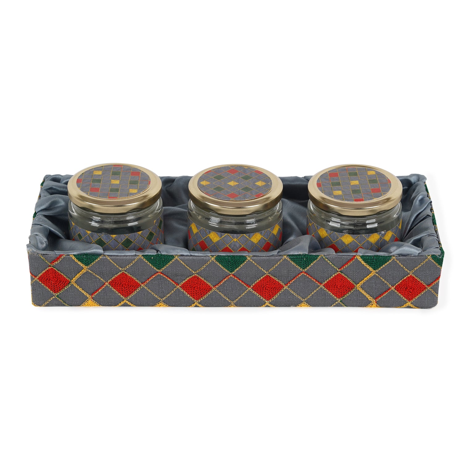 3 Jar Grey Tray (Pack of 2) | Grownex Packaging | Basket & Tray