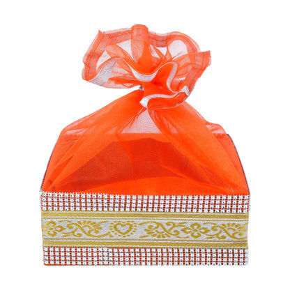 4 Jar Hamper Basket Orange