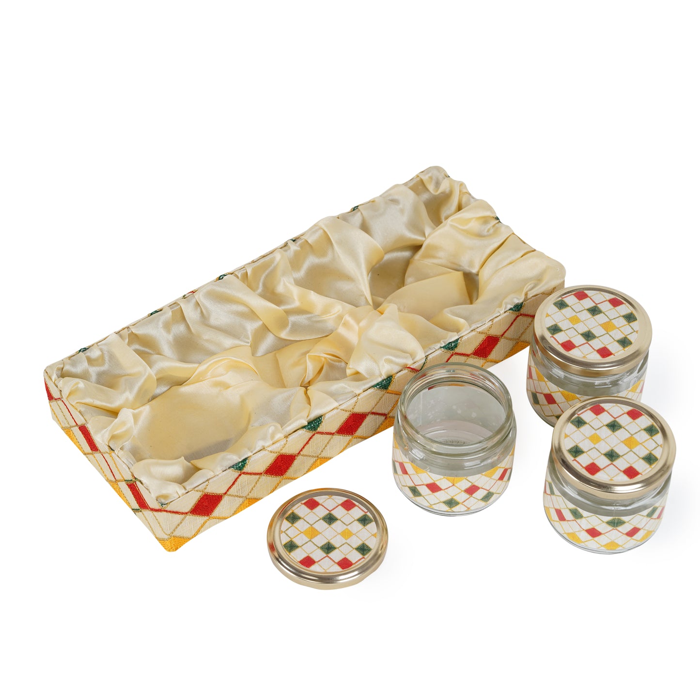 3 Jar Tray - Cream