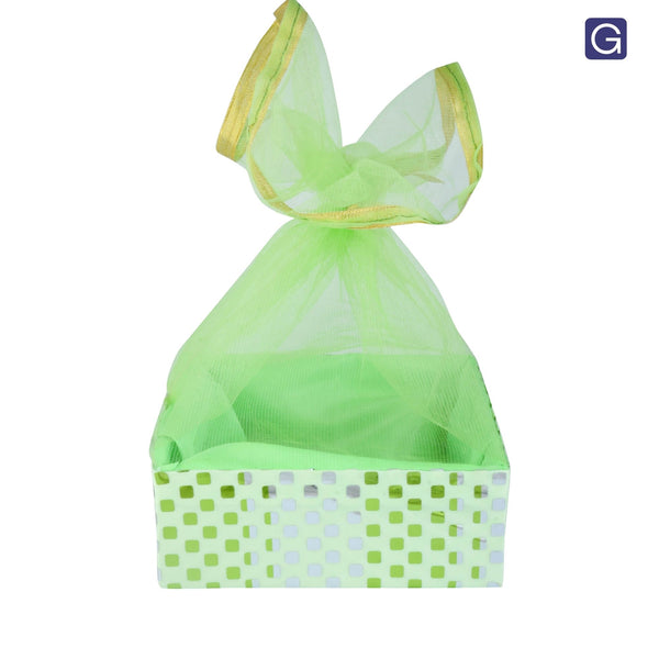 Lime Green Hamper Basket - Front View | Grownex Packaging
