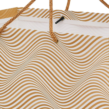 Golden Zebra Print Paper Bag 13x8.5x6 Inch | Luxury Hamper & Festive Gift Packaging