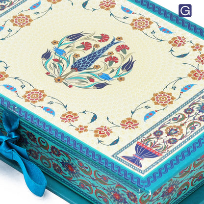 Heritage Blue 4 Line Sweet Box | 500gm Premium File Mithai Gifting Box
