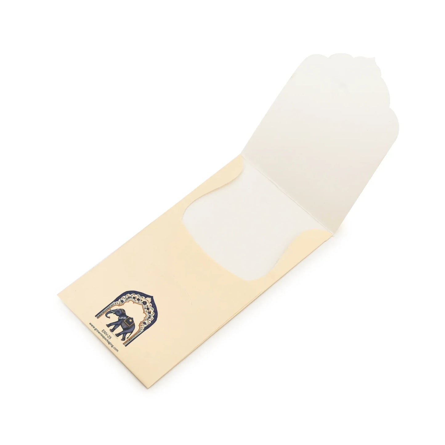 Personalized White Elephant Foil Envelope (7.25 x 3.5 Inch) | Money Envelope | Grownex Packaging |