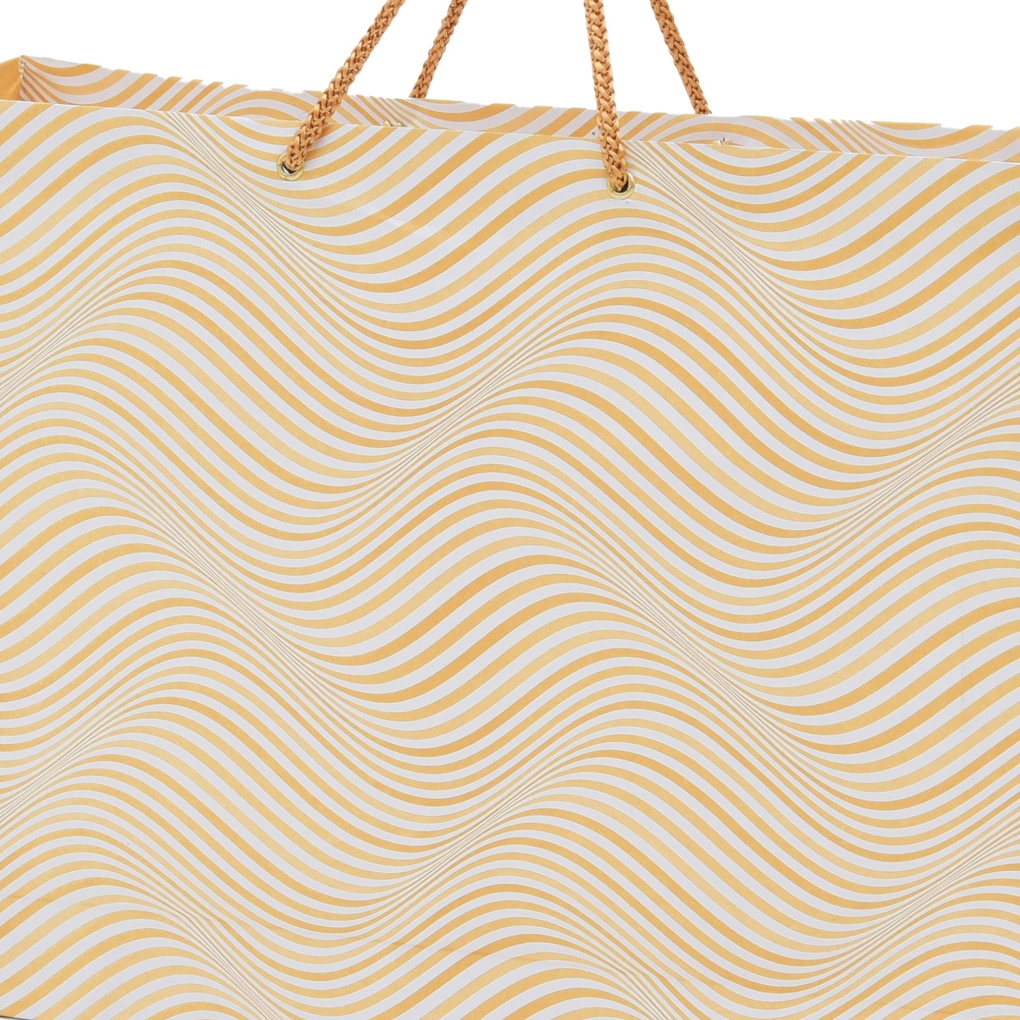 Golden Zebra Print Paper Bag 11.5x4.5x13.5 Inch | Luxury Boutique & Festive Packaging