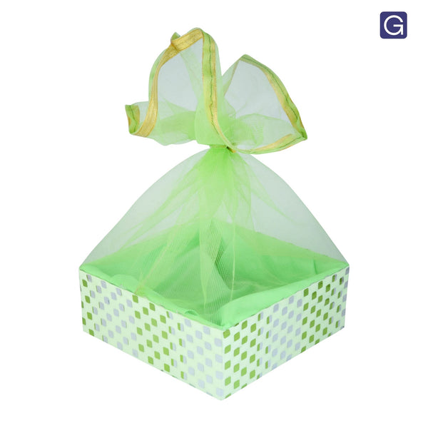 Lime Green Hamper Basket - Styled with Festive Gift Items | Grownex Packaging