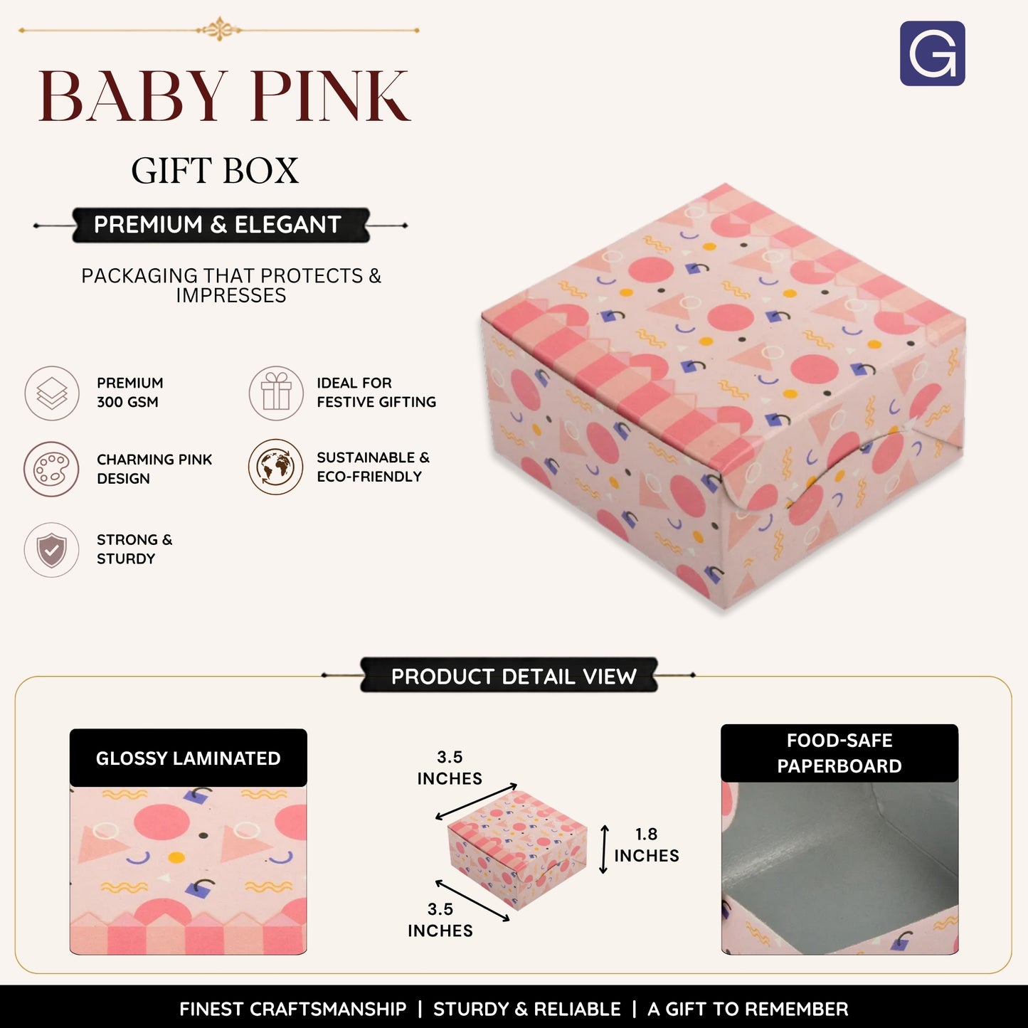 Pink Celebration Box | Premium Sweet & Gift Packaging Box