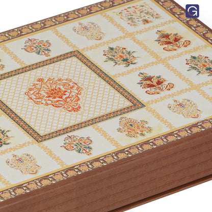 Brown Foil Magnetic File Box | 500gm Premium Mithai Gift Packaging Box