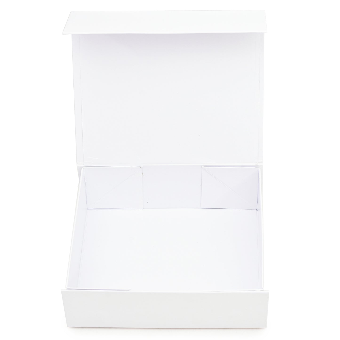 Premium White Magnetic Rigid Gift Box – 10x8x2 Inches | Grownex Packaging | Hamper Box