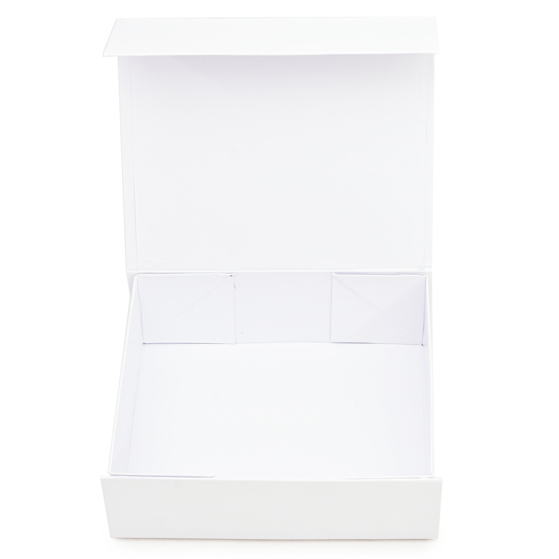 Premium White Magnetic Rigid Gift Box – 10x8x2 Inches | Grownex Packaging | Hamper Box