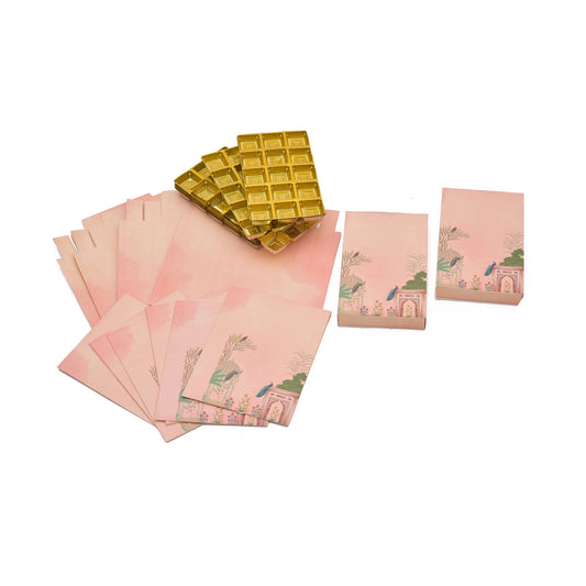 15 Cavity Folding Chocolate Box - Pink Peacock Vertical | Grownex Packaging | Chocolate Box