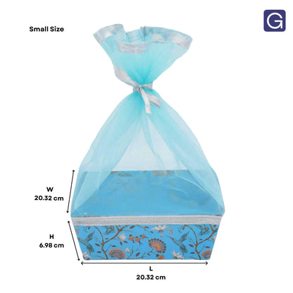 Blue Bird Print Gift Hamper Basket | Wedding & Return Gift Basket