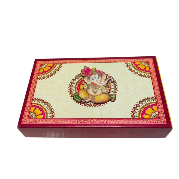Ganesh Chaturthi Special Modak Sweet Gift Box - Close-up Detail | Grownex Packaging