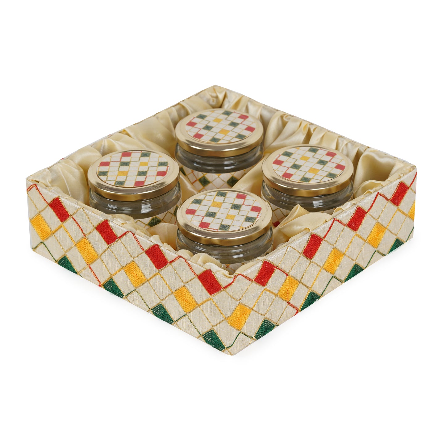 4 Jar Tray - Cream