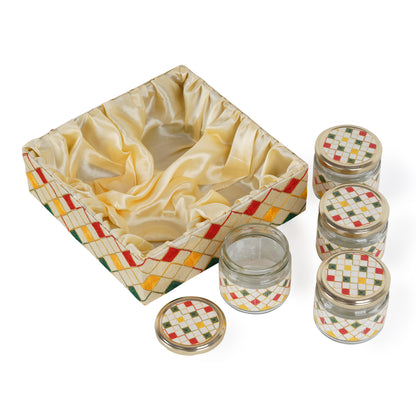 4 Jar Tray - Cream