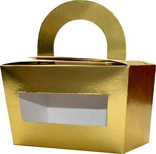 Golden Handle Folding Box Golden | Grownex Packaging | hamper box