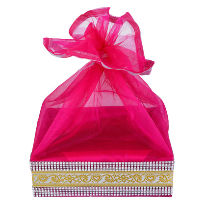 4 Jar Hamper Basket Rani Pink