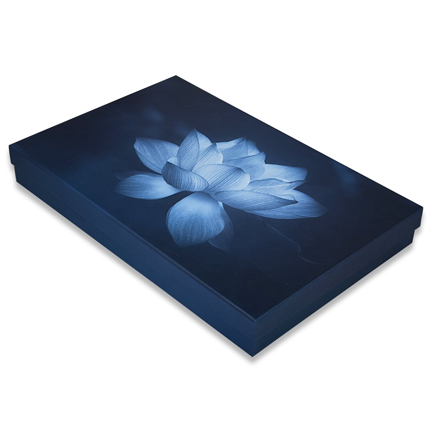 Blue Lotus Gifting Box with 4 Compartments – Festive Dry Fruit & Sweet Box | Grownex Packaging | Sweet Box