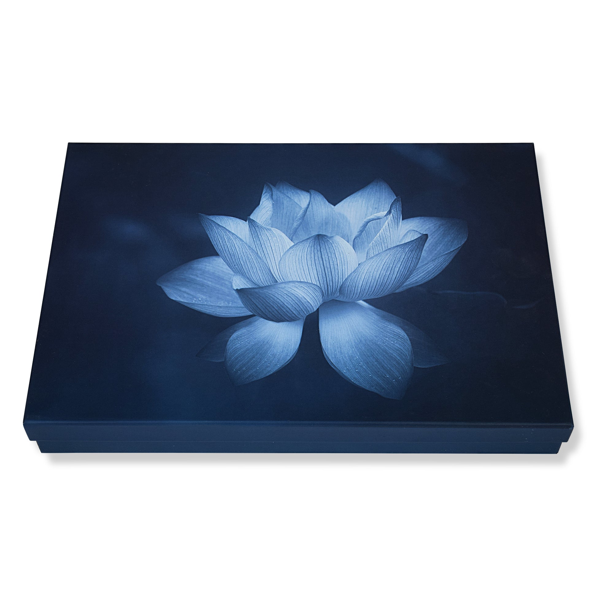 Blue Lotus Gifting Box with 4 Compartments – Festive Dry Fruit & Sweet Box | Grownex Packaging | Sweet Box