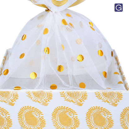 Royal White Gift Basket | for Wedding & Corporate Gifting