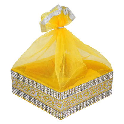 4 Jar Hamper Basket Yellow